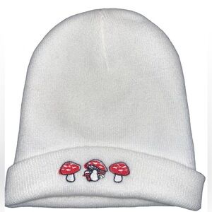 Cottage core mushroom lovers beanie for fall & winter